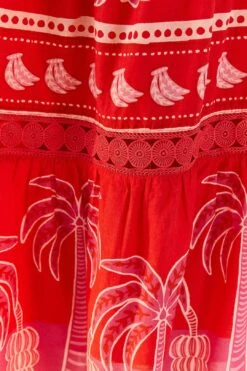 Farm Rio Red Summer Sunrise Midi Dress -Farm Rio 306178 05