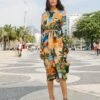 Farm Rio Carioca Lenzing™ Ecovero™ Viscose Midi Dress