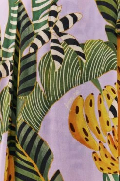 Mixed Striped Bananas Maxi Wrap Dress -Farm Rio 306207 05