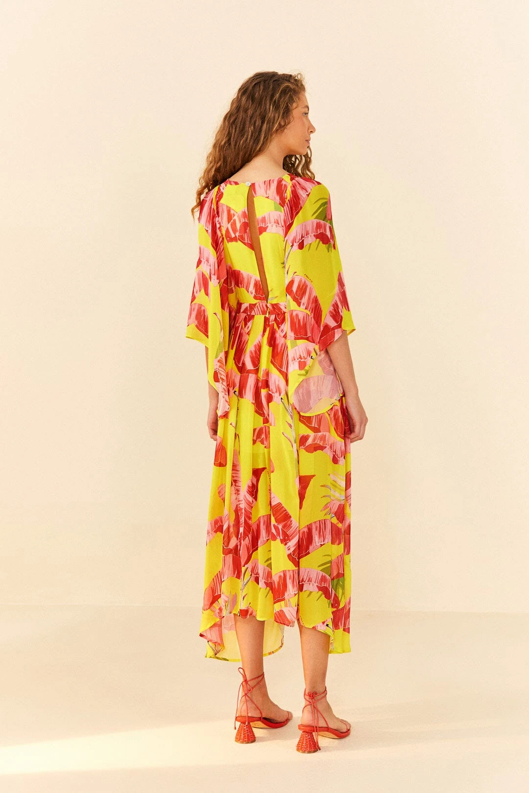 Farm Rio Lime Sweet Jungle Kaftan Dress 2 Farm Rio Lime Sweet Jungle Kaftan Dress - Image 2