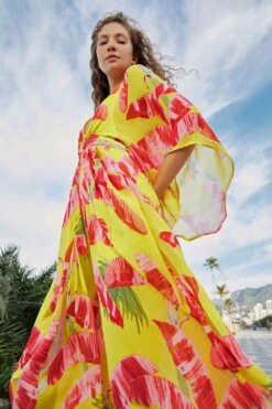 Farm Rio Lime Sweet Jungle Kaftan Dress 8 Farm Rio Lime Sweet Jungle Kaftan Dress -Farm Rio 306209 03