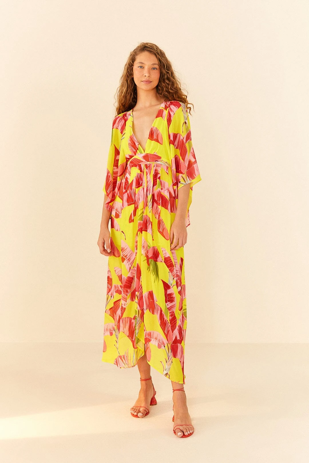 Farm Rio Lime Sweet Jungle Kaftan Dress 4 Farm Rio Lime Sweet Jungle Kaftan Dress - Image 4