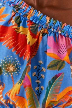 Farm Rio Blue Macaw Party Blouse 10 Farm Rio Blue Macaw Party Blouse -Farm Rio 306238 05