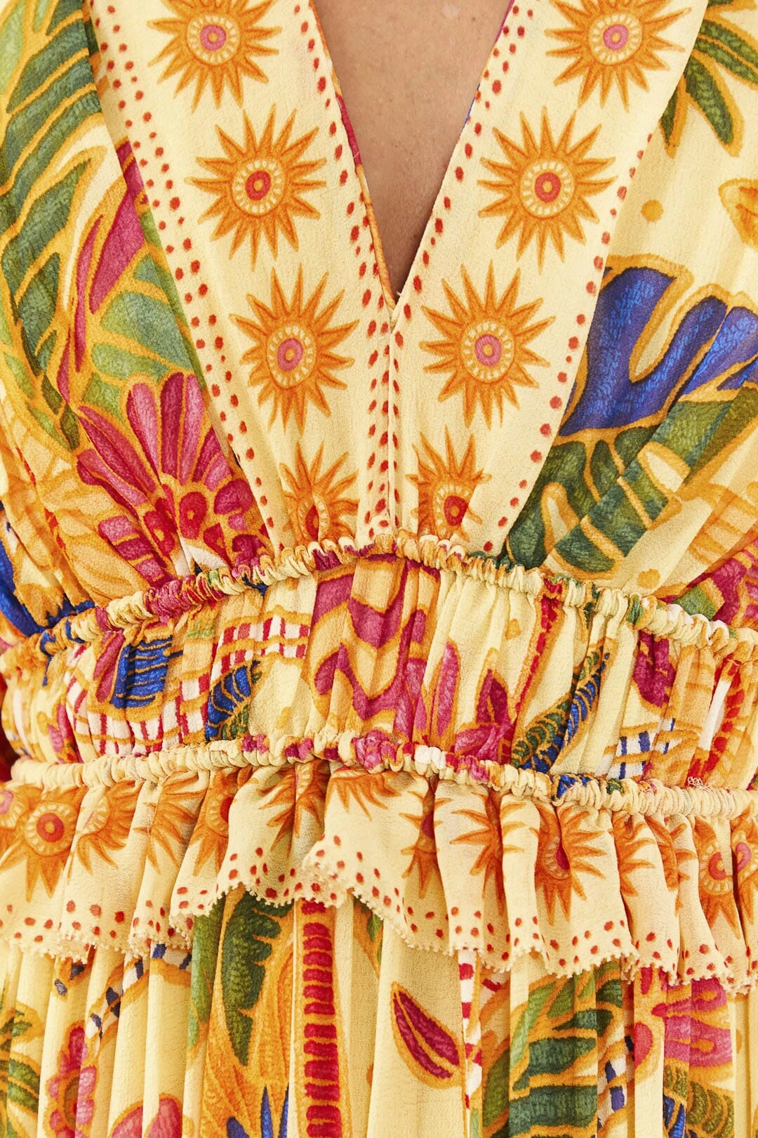 Farm Rio Yellow Rio Tapestry Maxi Dress 5 Farm Rio Yellow Rio Tapestry Maxi Dress - Image 5