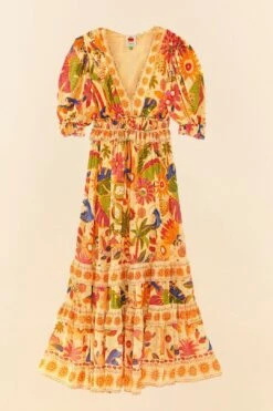 Farm Rio Yellow Rio Tapestry Maxi Dress 11 Farm Rio Yellow Rio Tapestry Maxi Dress -Farm Rio 306240 06