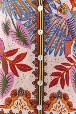 Farm Rio Pink Macaw Scarf Shirt -Farm Rio 306246 04