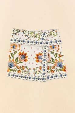 Farm Rio White Summer Garden Mini Skirt -Farm Rio 306268 06