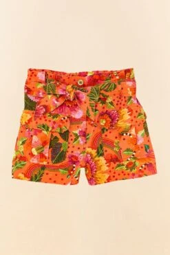 Farm Rio Orange Blooming Garden Shorts 9 Farm Rio Orange Blooming Garden Shorts -Farm Rio 306270 06