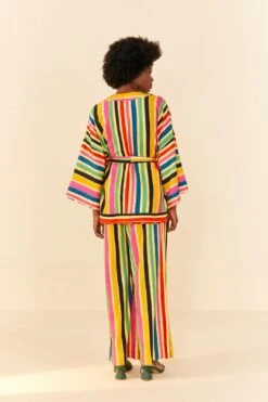 Farm Rio Rainbow Stripes Kimono 7 Farm Rio Rainbow Stripes Kimono -Farm Rio 306297 04