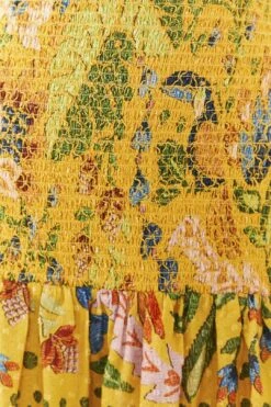 Farm Rio Yellow Summer Garden Mini Skirt 8 Farm Rio Yellow Summer Garden Mini Skirt -Farm Rio 306300 04