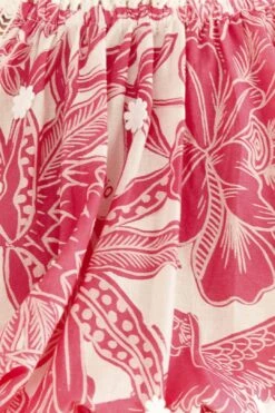Farm Rio Pink Tropical Woodcut Crop Top 9 Farm Rio Pink Tropical Woodcut Crop Top -Farm Rio 306306 05