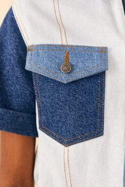 Farm Rio CUTWORK DENIM JUMPSUIT -Farm Rio 306308 05