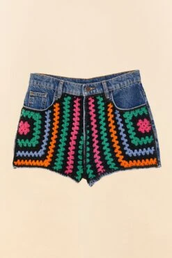 Farm Rio Crochet Denim Shorts 9 Farm Rio Crochet Denim Shorts -Farm Rio 306315 06