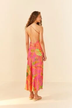 Orange Ombre Forest Lenzing™ Ecovero™ Viscose Midi Dress 8 Orange Ombre Forest Lenzing™ Ecovero™ Viscose Midi Dress -Farm Rio 306325 04