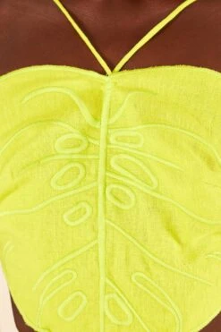 Farm Rio Lime Green Monstera Midi Dress -Farm Rio 306330 06 1