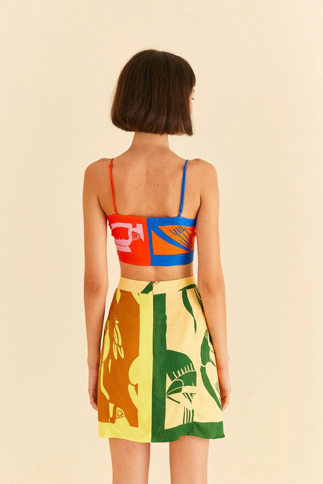 Farm Rio Mixed Rainbow Toucans Lenzing™ Ecovero™ Viscose Mini Skirt 4 Farm Rio Mixed Rainbow Toucans Lenzing™ Ecovero™ Viscose Mini Skirt - Image 4