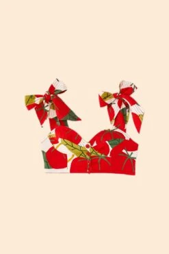 Farm Rio Tomato Tie Strap Crop Top 11 Farm Rio Tomato Tie Strap Crop Top -Farm Rio 306341 06