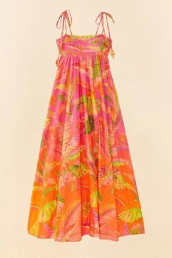 Farm Rio Orange Ombre Forest Maxi Dress 9 Farm Rio Orange Ombre Forest Maxi Dress -Farm Rio 306376 06