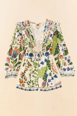 Farm Rio White Summer Garden Romper -Farm Rio 306382 06