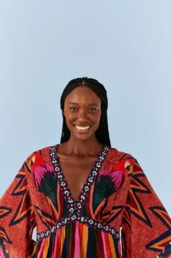 Macaw Show Maxi Dress 6 Macaw Show Maxi Dress -Farm Rio 306389 03