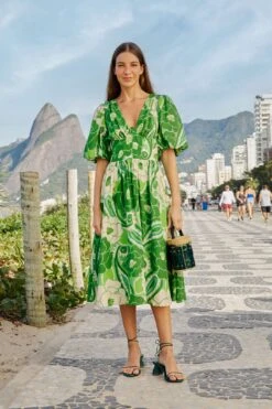 Farm Rio Tropical Groove Midi Dress