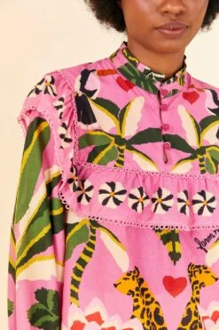 Farm Rio Pink Leopard Forest Blouse 7 Farm Rio Pink Leopard Forest Blouse -Farm Rio 306648 03