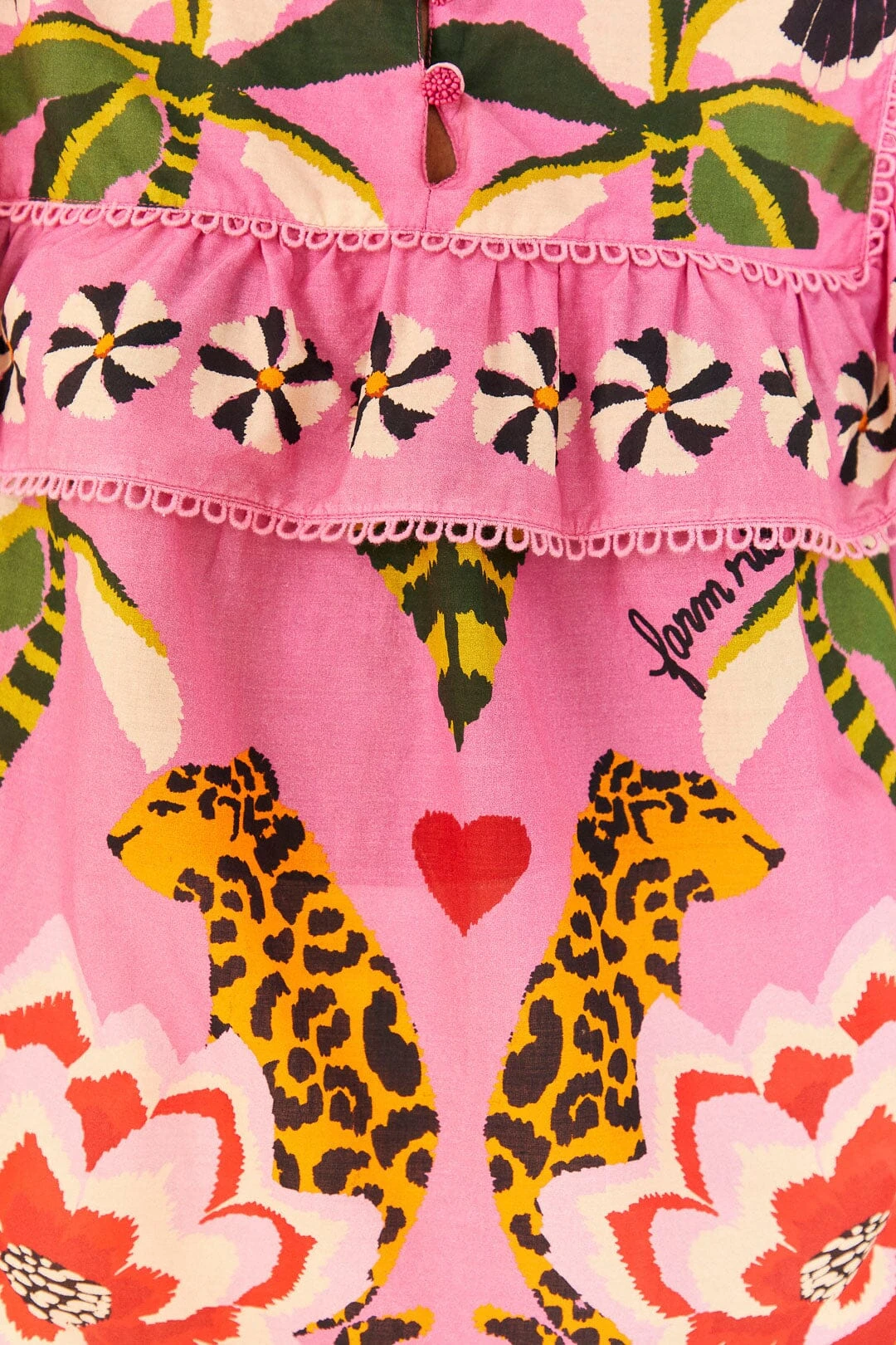 Farm Rio Pink Leopard Forest Blouse 5 Farm Rio Pink Leopard Forest Blouse - Image 5