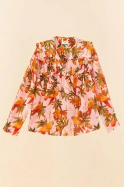Farm Rio Pink Mango Trees Blouse 11 Farm Rio Pink Mango Trees Blouse -Farm Rio 306655 06