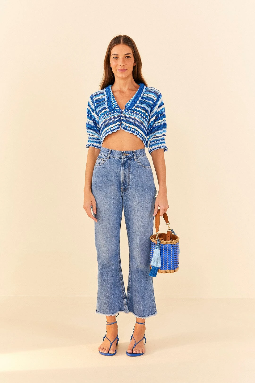 Farm Rio Light Wash Carrot Denim Pants 1 Farm Rio Light Wash Carrot Denim Pants