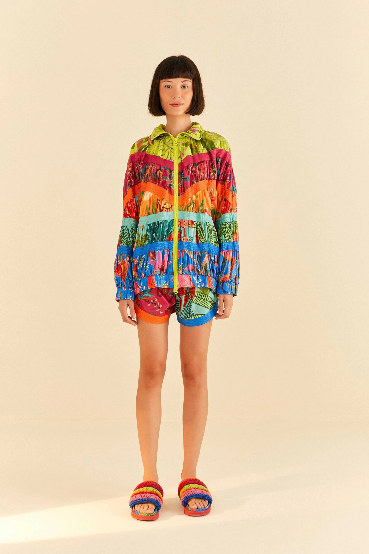 Farm Rio Mixed Prints Windbreaker 2 Farm Rio Mixed Prints Windbreaker - Image 2