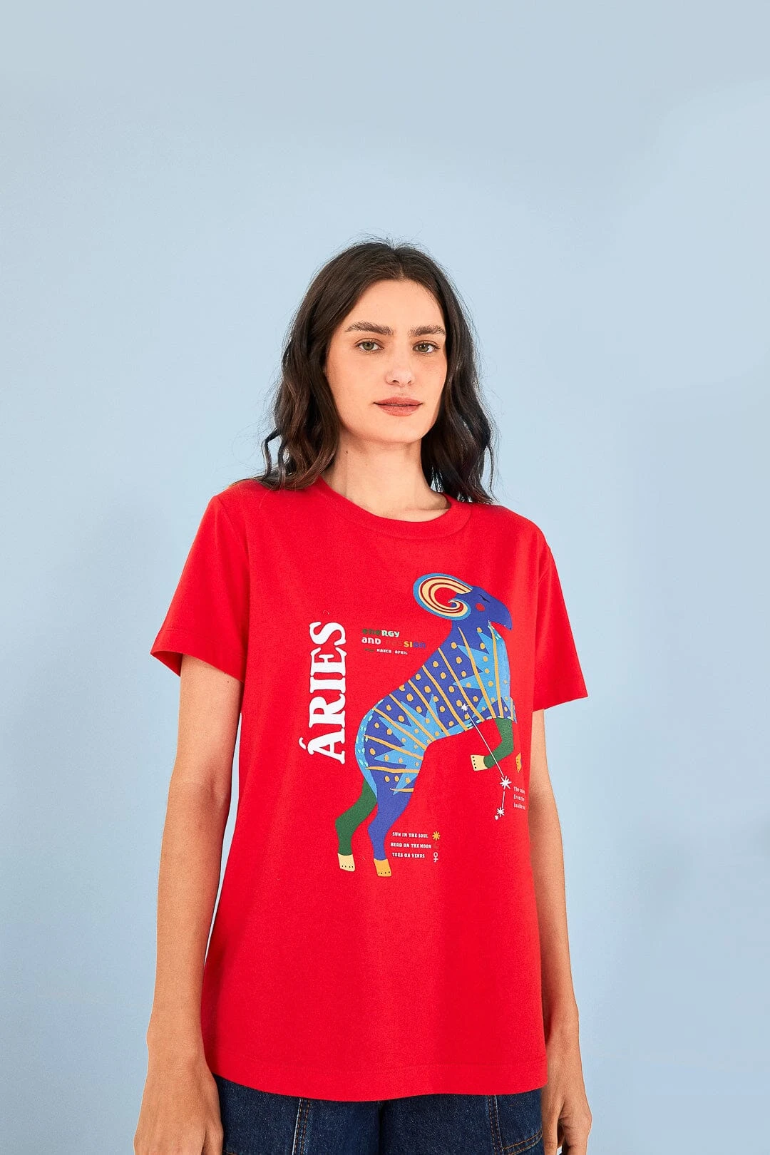 Farm Rio Aries Zodiac Organic Cotton T-Shirt 1 Farm Rio Aries Zodiac Organic Cotton T-Shirt