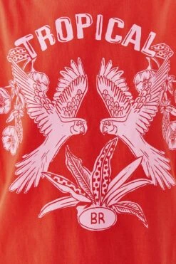 Farm Rio Red Tropical Organic Cotton T-Shirt -Farm Rio 306713 04