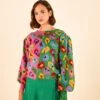 Farm Rio Mixed Fun Leopards Sweater