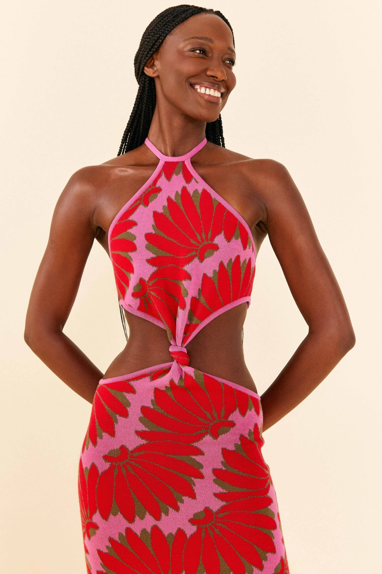 Farm Rio Pink Copacabana Knit Dress 2 Farm Rio Pink Copacabana Knit Dress - Image 2