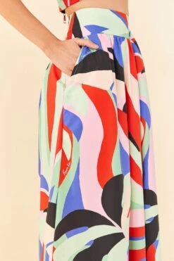 Farm Rio Colorful Monstera Midi Skirt -Farm Rio 306895 03