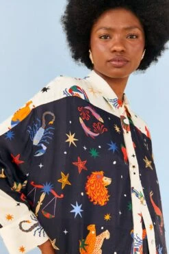 Farm Rio Zodiac Lenzing™ Ecovero™ Viscose Shirtdress 8 Farm Rio Zodiac Lenzing™ Ecovero™ Viscose Shirtdress -Farm Rio 307012 03