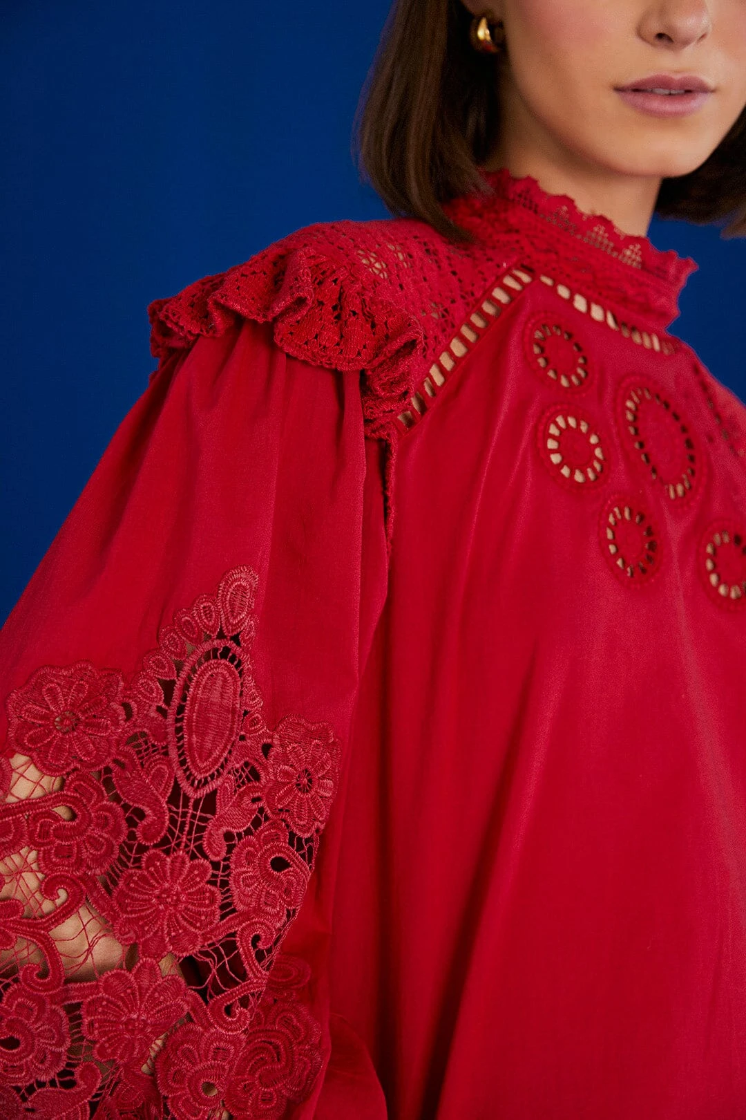 Farm Rio Red Romantic Blouse 2 Farm Rio Red Romantic Blouse - Image 2