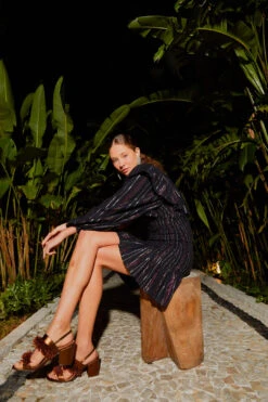 Farm Rio Lurex Stripes Mini Dress 8 Farm Rio Lurex Stripes Mini Dress -Farm Rio 308191 03