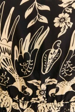 Farm Rio Black Graphic Floral Blouse -Farm Rio 308197 05