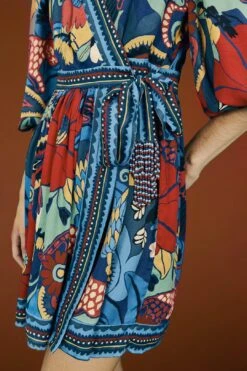 Farm Rio Blue Vintage Forest Lenzing™ Ecovero™ Viscose Mini Dress 8 Farm Rio Blue Vintage Forest Lenzing™ Ecovero™ Viscose Mini Dress -Farm Rio 308215 03