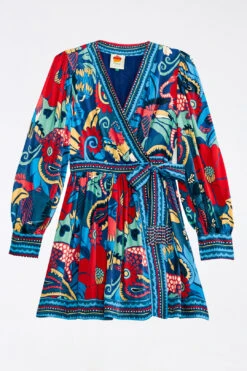 Farm Rio Blue Vintage Forest Lenzing™ Ecovero™ Viscose Mini Dress 11 Farm Rio Blue Vintage Forest Lenzing™ Ecovero™ Viscose Mini Dress -Farm Rio 308215 06