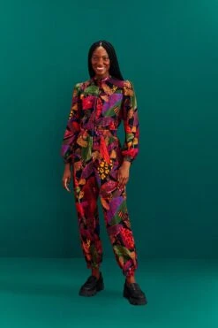 Farm Rio Leopard Mushroom French Terry Jumpsuit 9 Farm Rio Leopard Mushroom French Terry Jumpsuit -Farm Rio 308221 02