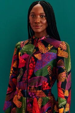 Farm Rio Leopard Mushroom French Terry Jumpsuit 8 Farm Rio Leopard Mushroom French Terry Jumpsuit -Farm Rio 308221 03