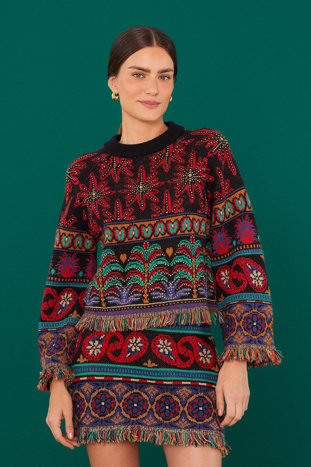 Farm Rio Black Night Sky Sweater 1 Farm Rio Black Night Sky Sweater