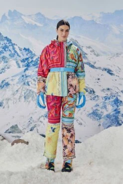 Farm Rio Mixed Scarves Ski Puffer Jacket -Farm Rio 308309 03