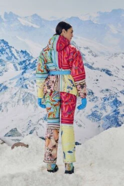 Farm Rio Mixed Scarves Ski Puffer Jacket -Farm Rio 308309 05