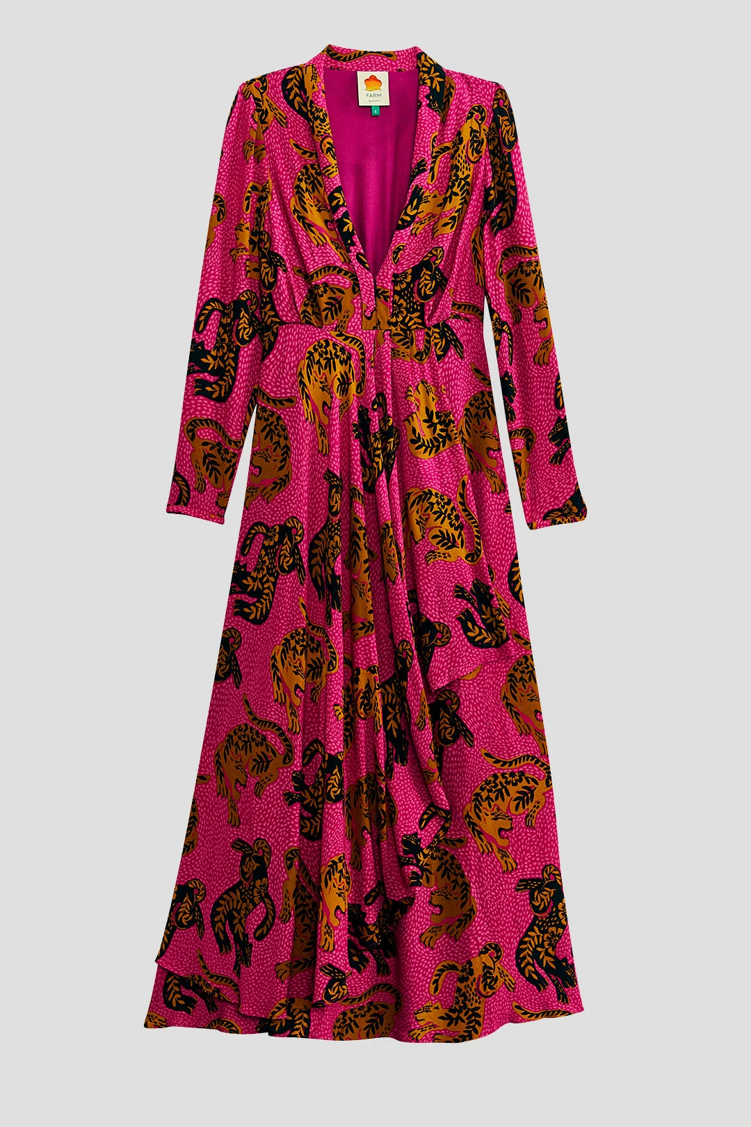 Farm Rio Pink Wild Leopards Maxi Dress 5 Farm Rio Pink Wild Leopards Maxi Dress - Image 5