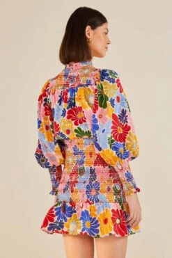 Farm Rio Sand Sunny Daisies Mini Dress -Farm Rio 309084 03