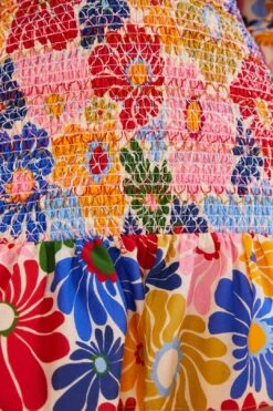 Farm Rio Sand Sunny Daisies Mini Dress -Farm Rio 309084 04