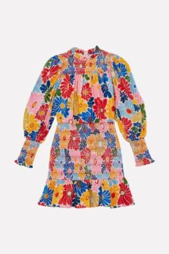 Farm Rio Sand Sunny Daisies Mini Dress -Farm Rio 309084 06